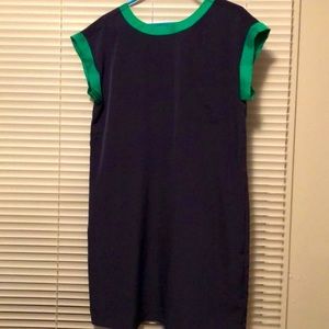 Charm Charlie blue dress with green stripe